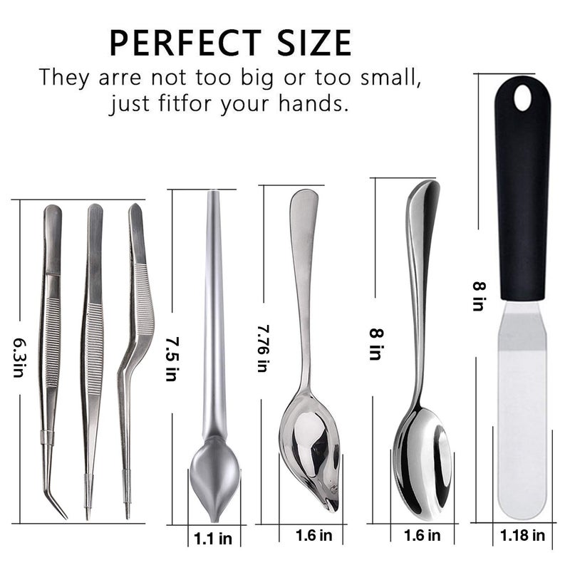 Pinovk 7 Piece Stainless Steel Culinary Specialty Tools Set for Professional Chefs and Home Cooks - Image 2